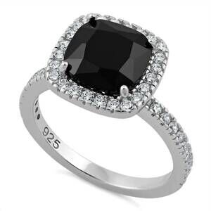 NEW STARLETTE women's blair ring in black/silver